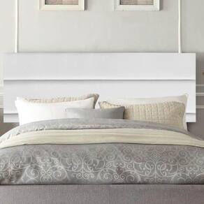 Painel Estofada Argentina 140cm Casal Para Cama Box Quarto Corino Branco - Gat Magazine