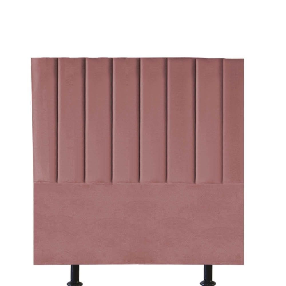 Cabeceira Estofada Carla 90cm Solteiro Para Cama Box Quarto Suede Rose Gold - Gat Magazine