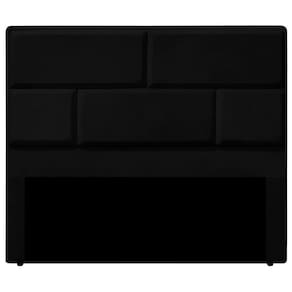 Cabeceira Casal Queen Estofada Para Cama Box Jade Veludo Preto