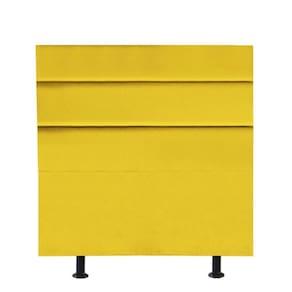 Cabeceira Estofada Argentina 90cm Solteiro Para Cama Box Quarto Suede Amarelo - Gat Magazine