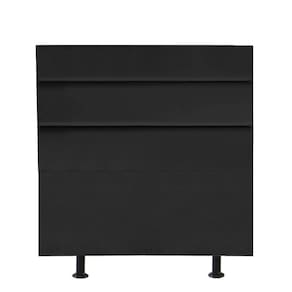 Cabeceira Estofada Argentina 100cm Solteiro Para Cama Box Quarto Suede Preto - Gat Magazine