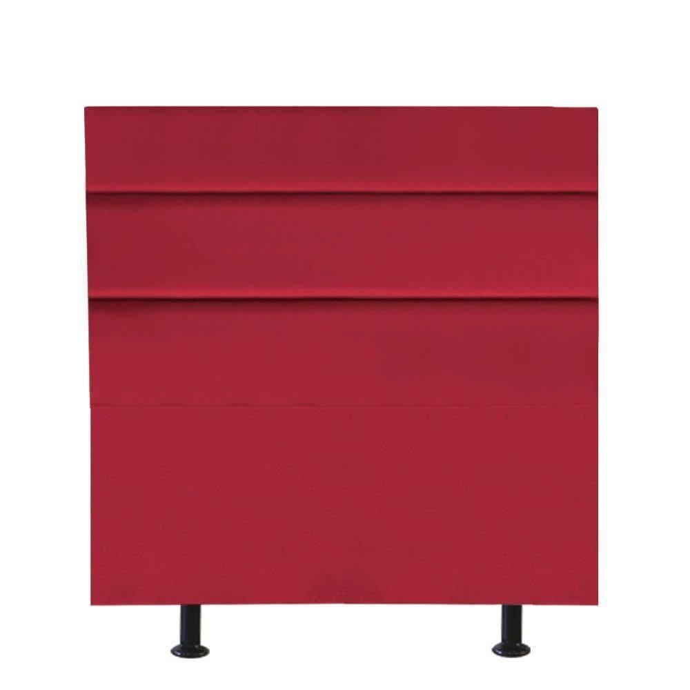 Cabeceira Estofada Argentina 100cm Solteiro Para Cama Box Quarto Suede Vermelho - Gat Magazine