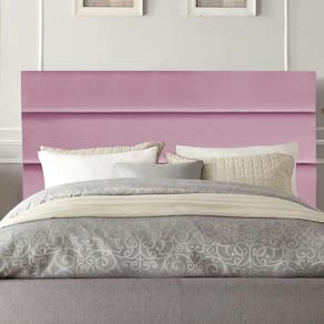 Cabeceira Estofada Argentina 140cm Casal Para Cama Box Quarto Suede Rosa Bebê - Gat Magazine