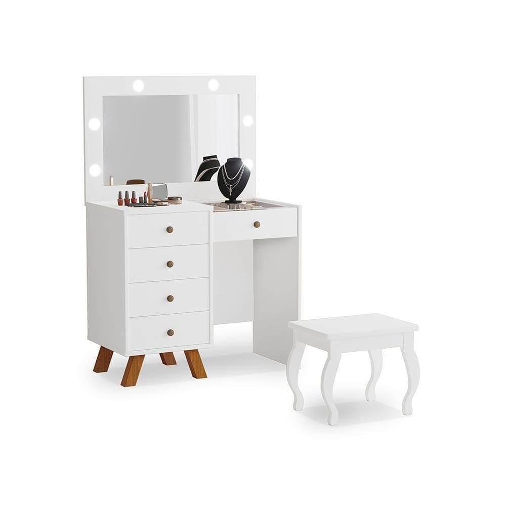 Penteadeira Com Assento Pitsburgo Branco