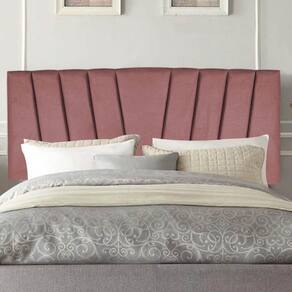 Painel Estofada Bélgica 90cm Solteiro Para Cama Box Quarto Suede Rose Gold - Gat Magazine