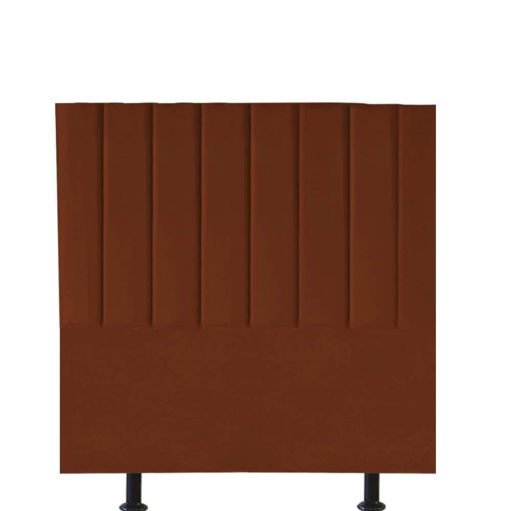 Cabeceira Estofada Carla 100cm Solteiro Para Cama Box Quarto Suede Terracota Telha - Gat Magazine