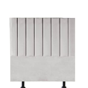 Cabeceira Estofada Carla 90cm Solteiro Para Cama Box Quarto Suede Cinza Claro - Gat Magazine