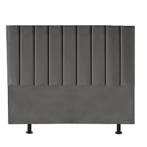 Cabeceira Estofada Carla 140cm Casal Para Cama Box Quarto Corino Cinza - Gat Magazine