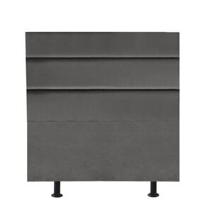 Cabeceira Estofada Argentina 100cm Solteiro Para Cama Box Quarto Corino Cinza - Gat Magazine