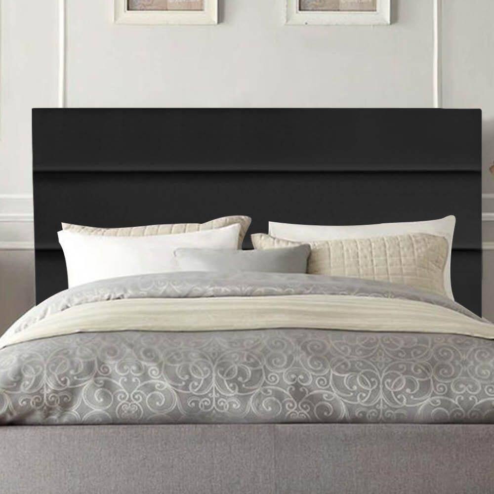 Cabeceira Estofada Argentina 140cm Casal Para Cama Box Quarto Suede Preto - Gat Magazine