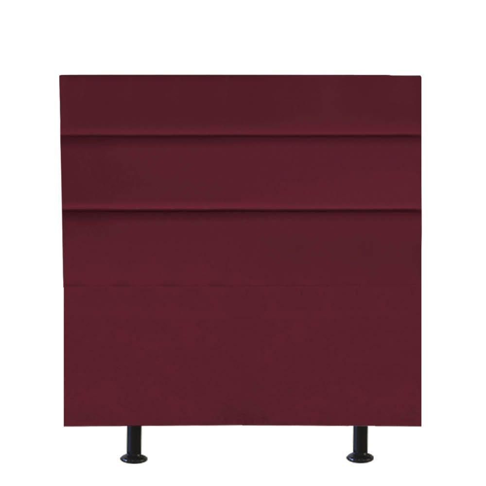 Cabeceira Estofada Argentina 100cm Solteiro Para Cama Box Quarto Suede Bordô - Gat Magazine