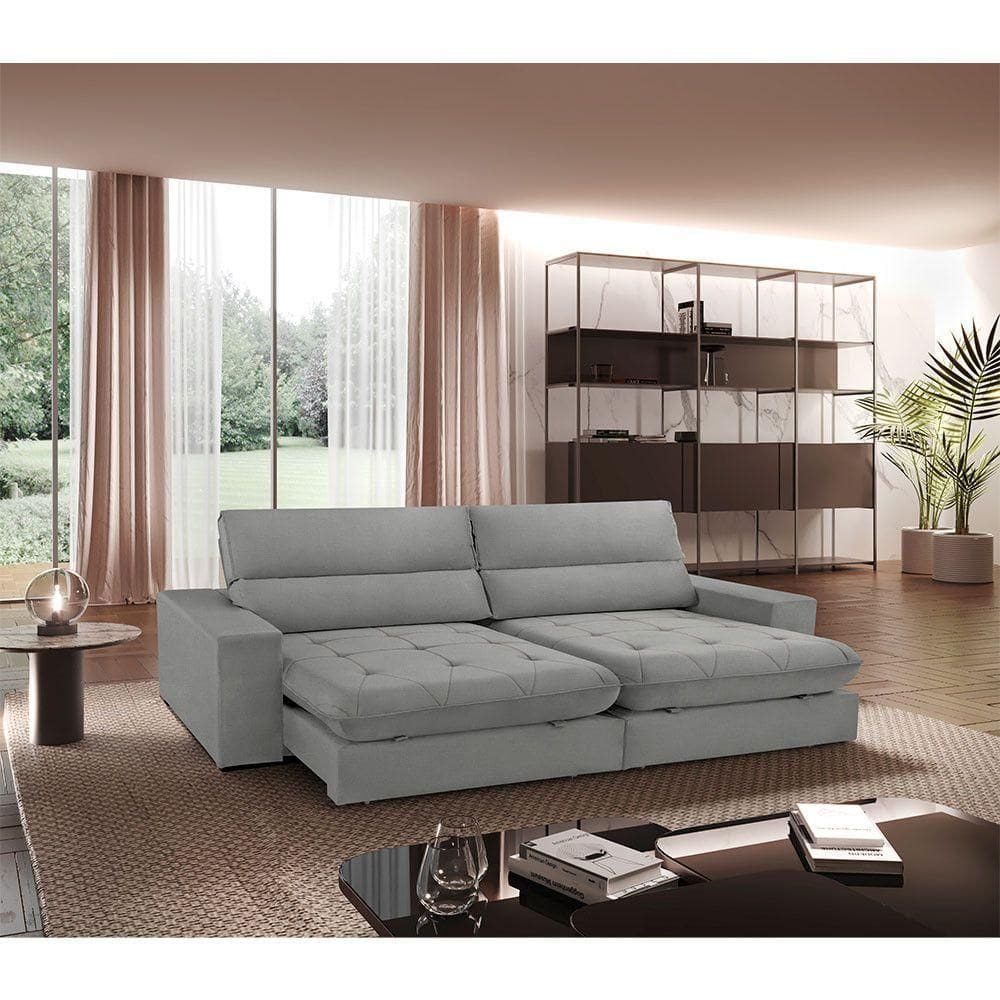 Sofá Aspem Linho 02 Módulos De 80cm B25cm Meu Sofá Online A230 Linho Cinza