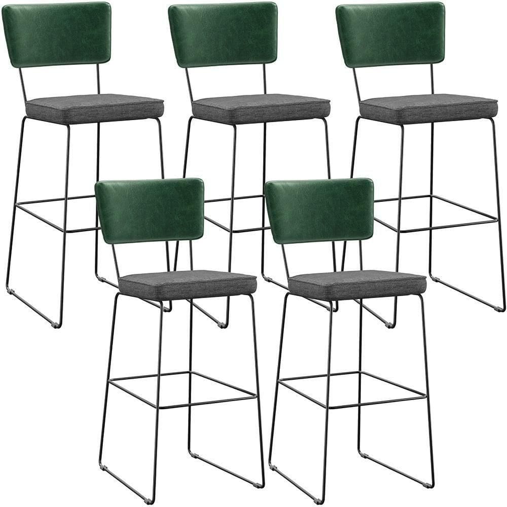 Kit 05 Banqueta Alta Allana L02 Verde Musgo Cinza Escuro