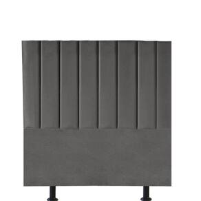 Cabeceira Estofada Carla 90cm Solteiro Para Cama Box Quarto Suede Cinza Escuro Grafite Gat Magazine