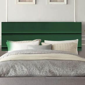Painel Estofada Argentina 140cm Casal Para Cama Box Quarto Suede Verde - Gat Magazine