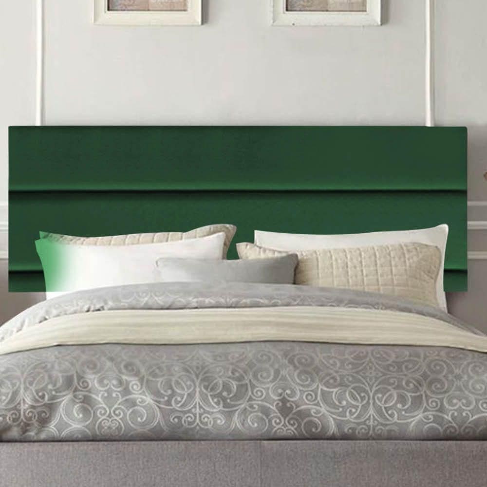 Painel Estofada Argentina 160cm Queen Size Para Cama Box Quarto Suede Verde - Gat Magazine
