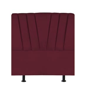 Cabeceira Estofada Bélgica 90cm Solteiro Para Cama Box Quarto Suede Bordô - Gat Magazine