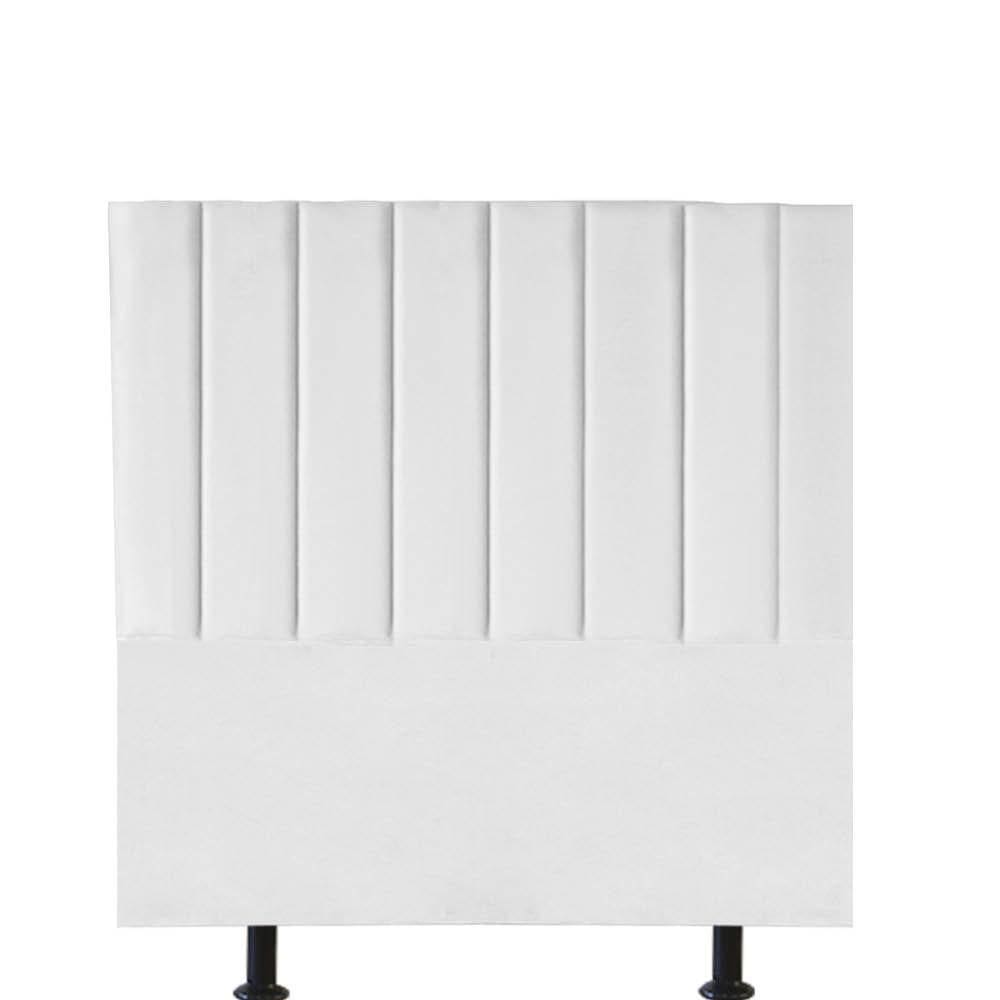 Cabeceira Estofada Carla 90cm Solteiro Para Cama Box Quarto Suede Branco - Gat Magazine
