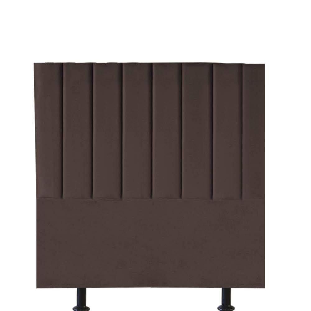 Cabeceira Estofada Carla 100cm Solteiro Para Cama Box Quarto Corino Marrom - Gat Magazine
