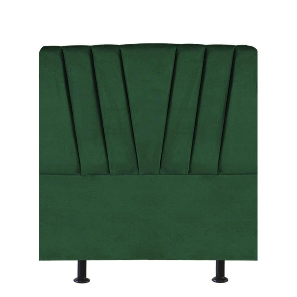 Cabeceira Estofada Bélgica 100cm Solteiro Para Cama Box Quarto Suede Verde - Gat Magazine