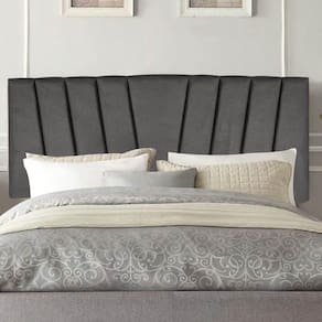 Painel Estofada Bélgica 140cm Casal Para Cama Box Quarto Corino Cinza - Gat Magazine