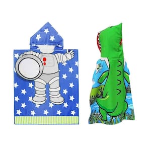 Poncho Infantil Toalha Capuz Roupao Praia Astronauta Jacare