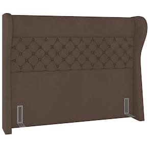 Cabeceira Cama Box Casal 140 Cm P05 Madrid Veludo Marrom