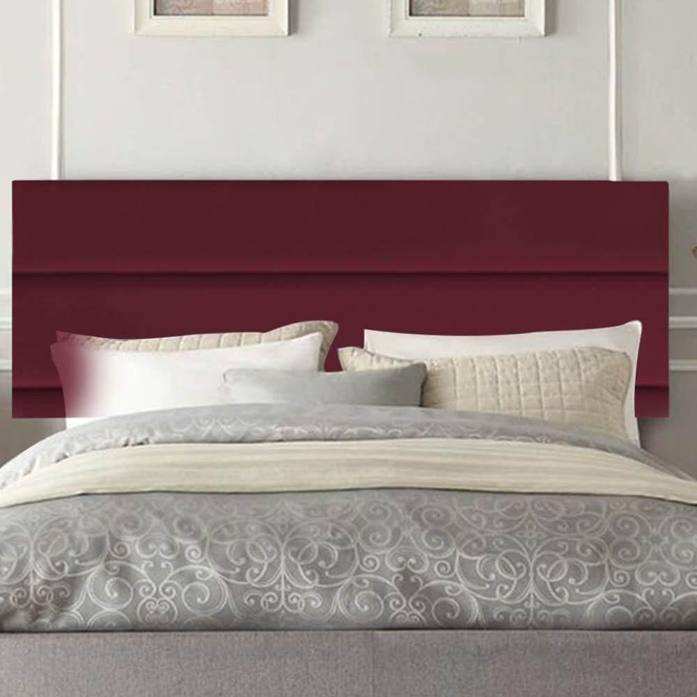 Painel Estofada Argentina 100cm Solteiro Para Cama Box Quarto Suede Bordô - Gat Magazine