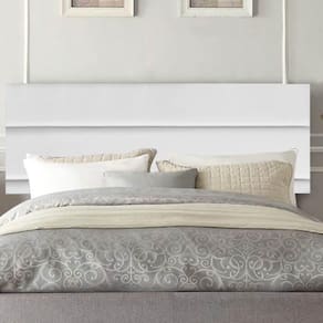 Painel Estofada Argentina 140cm Casal Para Cama Box Quarto Suede Branco - Gat Magazine