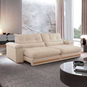 Sofá Dubai Linho 02 Módulos De 80 Cm B25 Cm Meu Sofá Online A294 Linho Creme