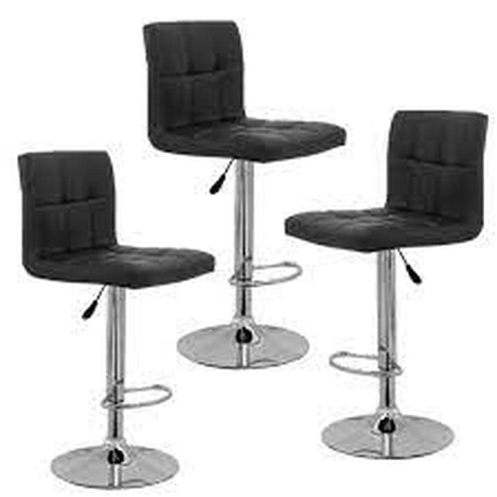 Kit Com 3 Banquetas Umix-801c Preta