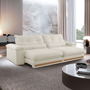 Sofá Dubai Linho 02 Módulos De 120 Cm B25 Cm Meu Sofá Online A302 Linho Branco