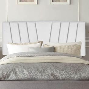 Painel Estofada Bélgica 90cm Solteiro Para Cama Box Quarto Corino Branco - Gat Magazine