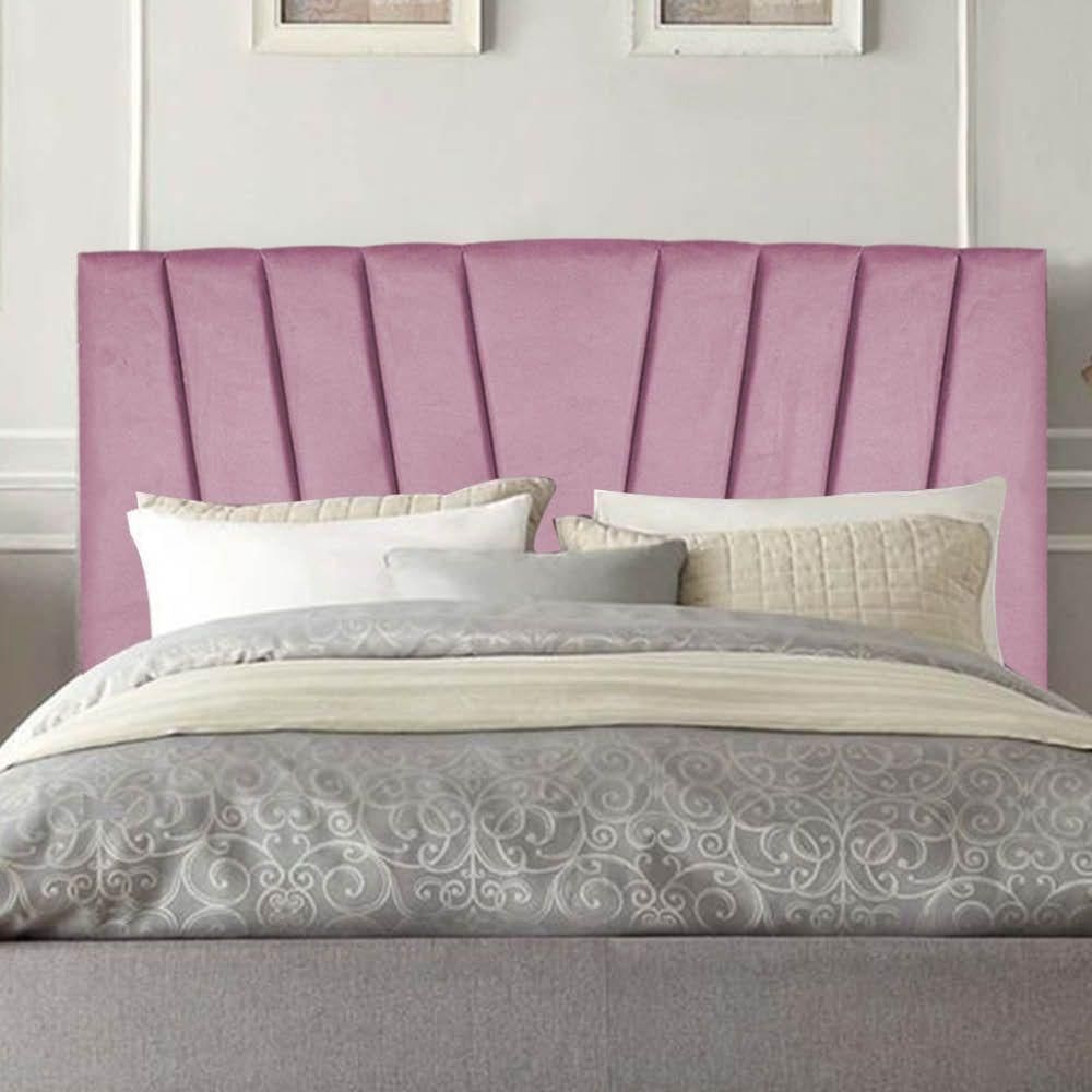Cabeceira Estofada Bélgica 160cm Queen Size Para Cama Box Quarto Suede Rosa Bebê - Gat Magazine