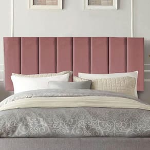 Painel Estofada Carla 195cm King Size Para Cama Box Quarto Suede Rose Gold - Gat Magazine
