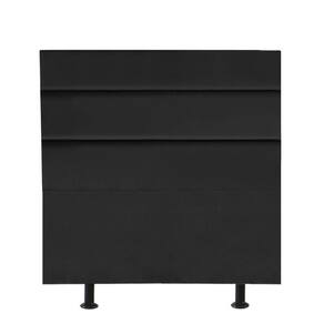 Cabeceira Estofada Argentina 90cm Solteiro Para Cama Box Quarto Corino Preto - Gat Magazine