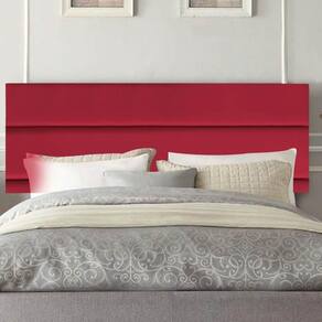 Painel Estofada Argentina 90cm Solteiro Para Cama Box Quarto Corino Vermelho - Gat Magazine