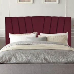Cabeceira Estofada Bélgica 160cm Queen Size Para Cama Box Quarto Suede Bordô - Gat Magazine