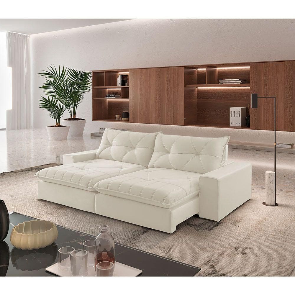 Sofá Hall Linho Dois Módulos De 100m B25cm Meu Sofá Online A302 Linho Branco