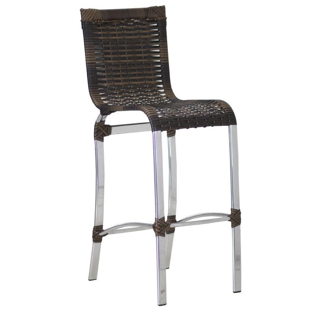 Banqueta Alta Haiti Em Alumínio Argila