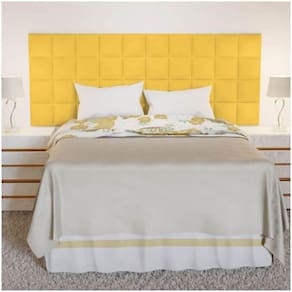 Cabeceira Quadrada Estofada Roma P02 200 Cm King Size Corano