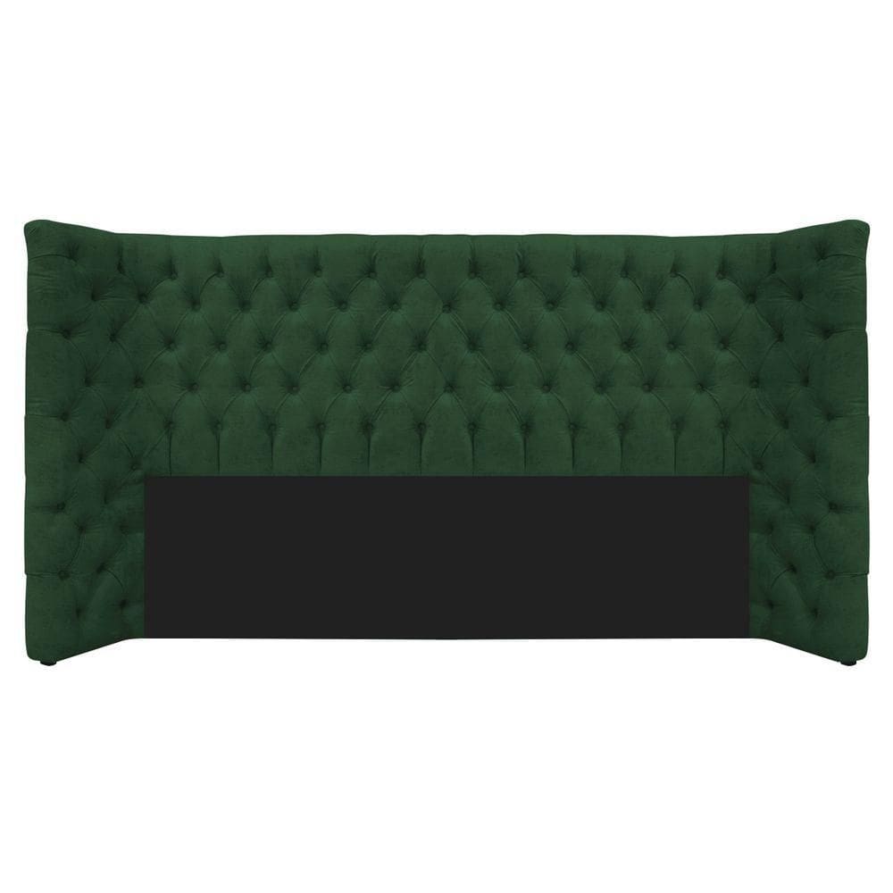Cabeceira King Everest P02 195cm Para Cama Box Suede - Doce Sonho Móveis Verde