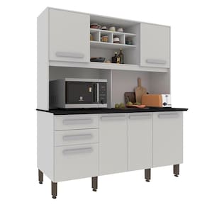 Armário Para Cozinha 6Portas 2 Gavetas Luna Plus Móveis Imop
