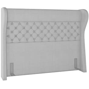 Cabeceira Cama Box Casal 140 Cm P05 Madrid Linho Cinza