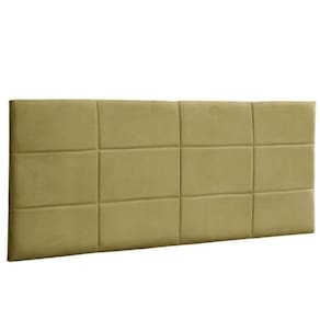 Painel Cabeceira Luna 1.38 Metro-Suede Amarelo/Gatmagazine