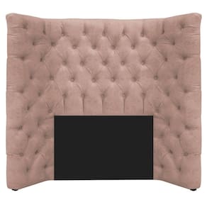 Cabeceira Solteiro Everest P02 90cm Para Cama Box Suede Rosê