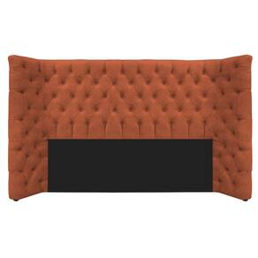 Cabeceira Queen Everest P02 160cm Para Cama Box Suede - Doce Sonho Móveis Terracota