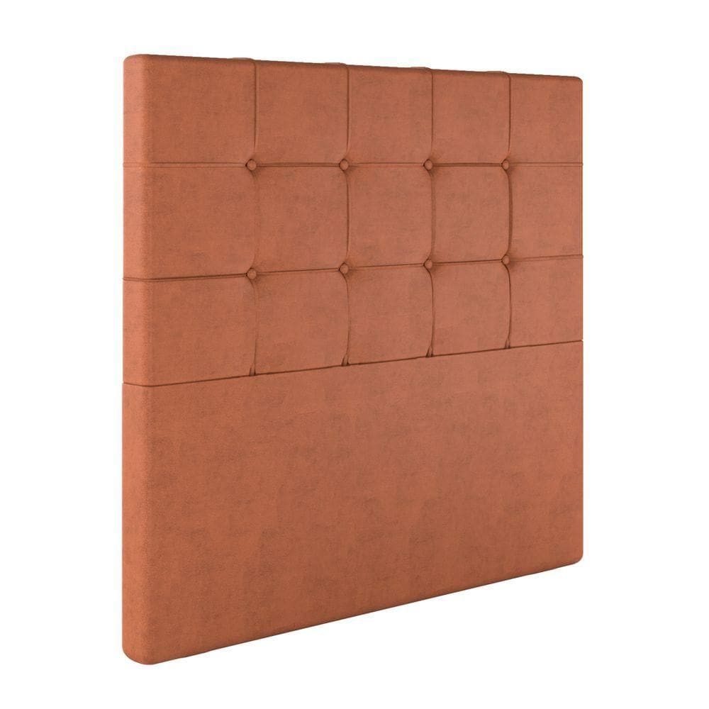 Cabeceira Casal King Berlim Em Veludo Com Sapata Terracota Sonhar