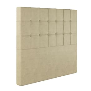 Cabeceira Casal Queen Lotus Em Corino Com Sapata Bege Sonhar