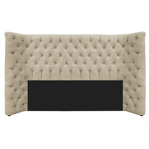 Cabeceira Queen Everest P02 160cm Para Cama Box Corano - Doce Sonho Móveis Bege